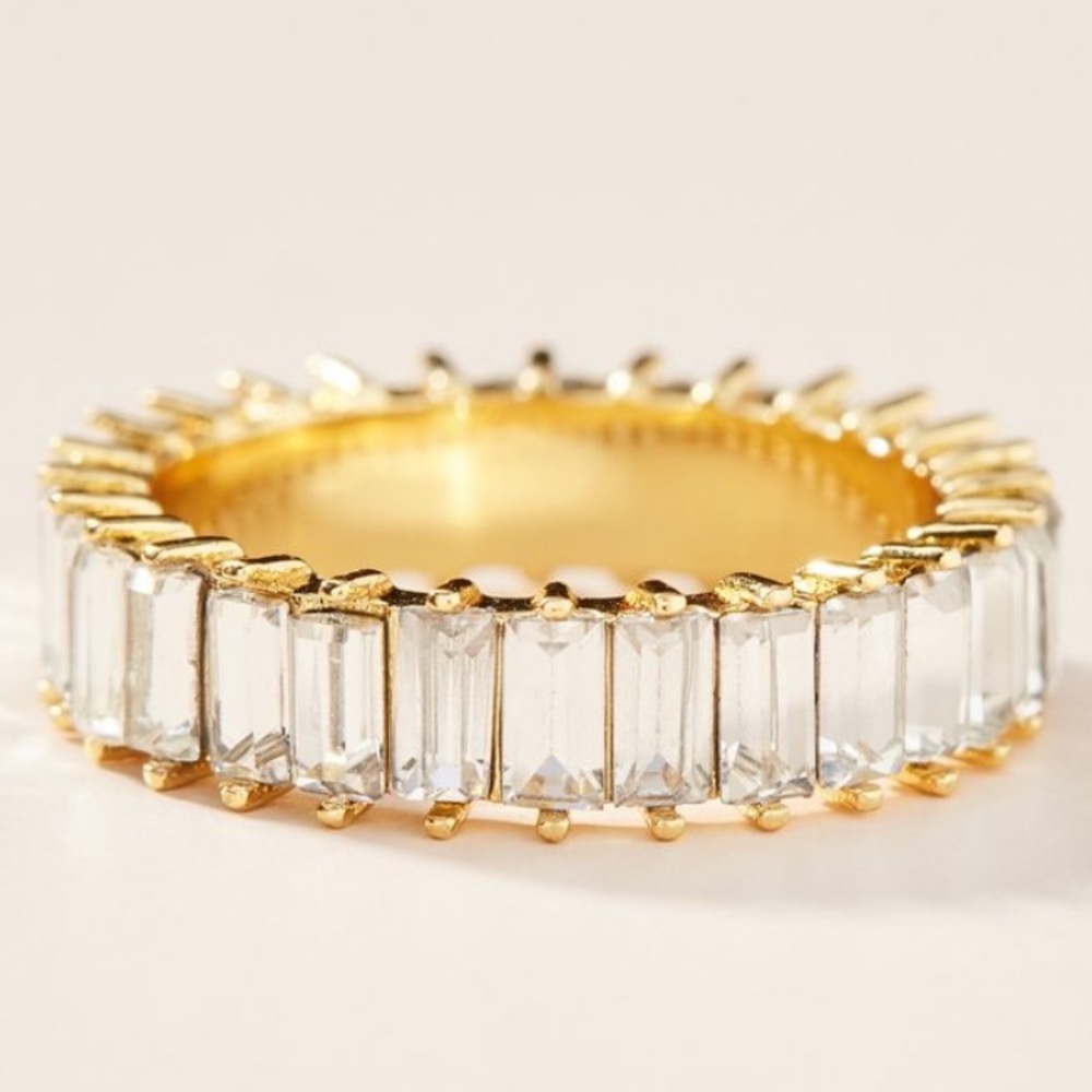 Anthropologie Bauble Bar White Night Alida Ring